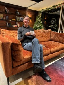 Enjoying coffee on the AmaMagna Gems of Southeast Europe river cruise